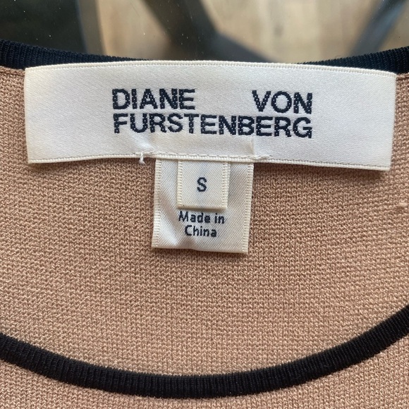 DIANE VON FURSTENBERG COLOR-BLOCK KNIT SHEATH DRESS SZ S - Picture 10 of 10